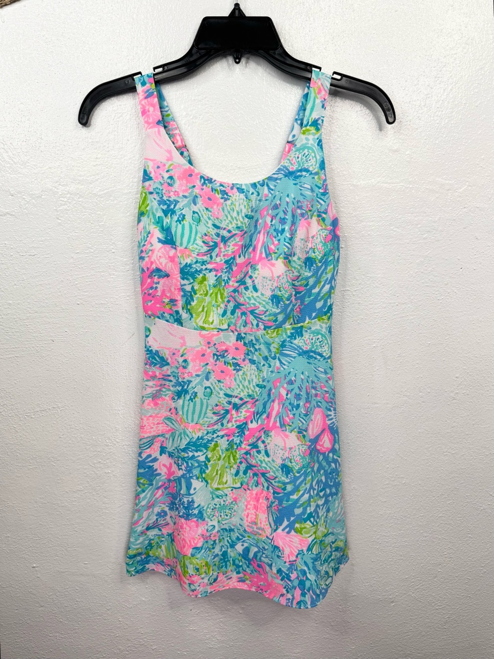 Lilly Pulitzer Sundress Girls Size 12 Multicolor Tropical Floral Blue Pink